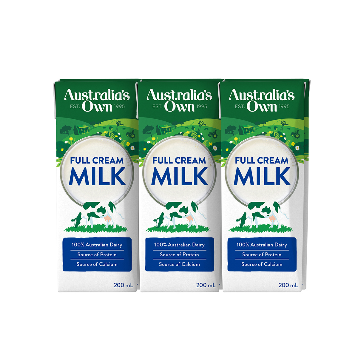 Australia's Own Full Cream Milk 6x200mL