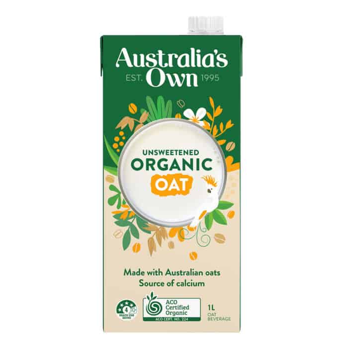 Organic Oat Unsweetened Australias Own Milk